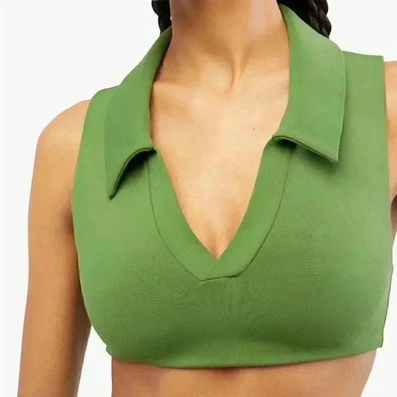 WeWoreWhat Polo Bra in Court Green - Picture 3 of 6